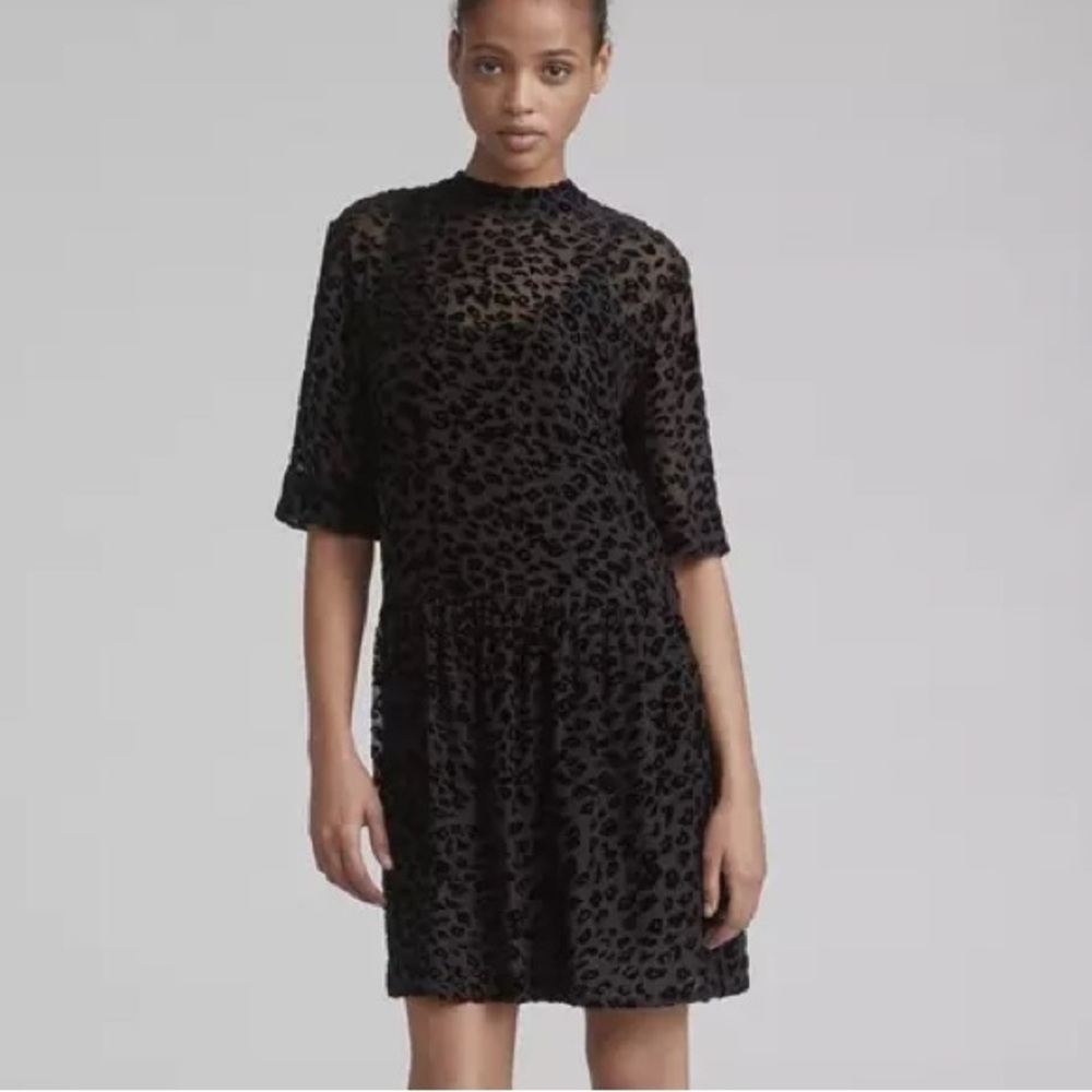 Rag & Bone Black Leopard Print Dress